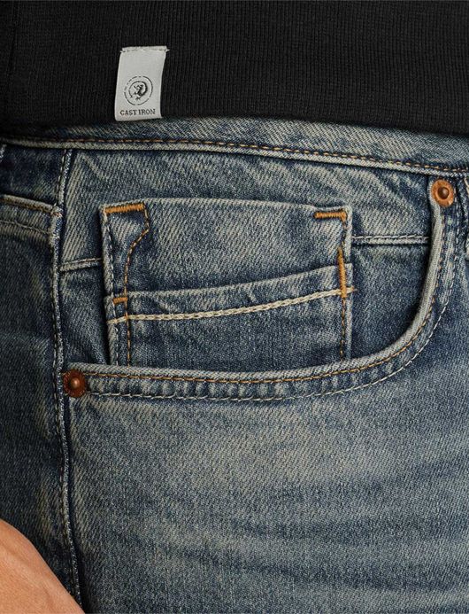Cast Iron Valver jeans lichtblauw wijde fit