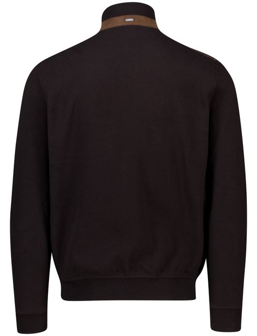 Bugatti outdoor vest effen bruin wijde fit