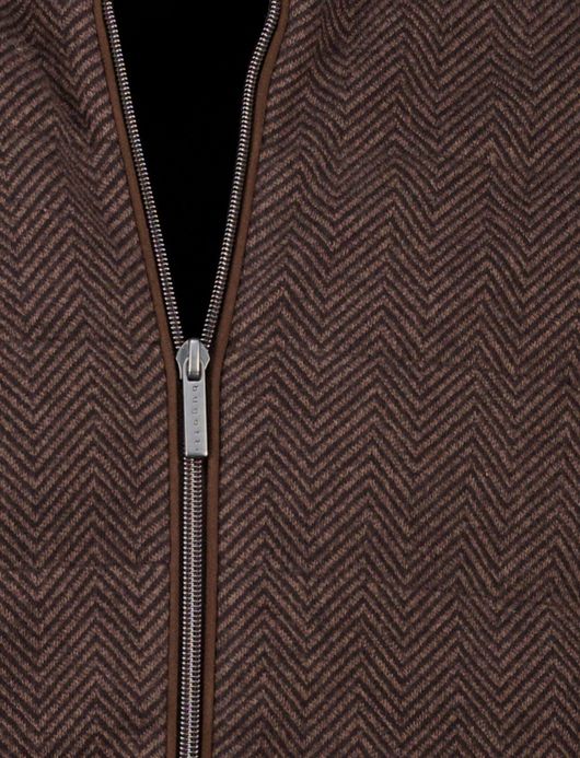 Bugatti outdoor vest effen bruin wijde fit