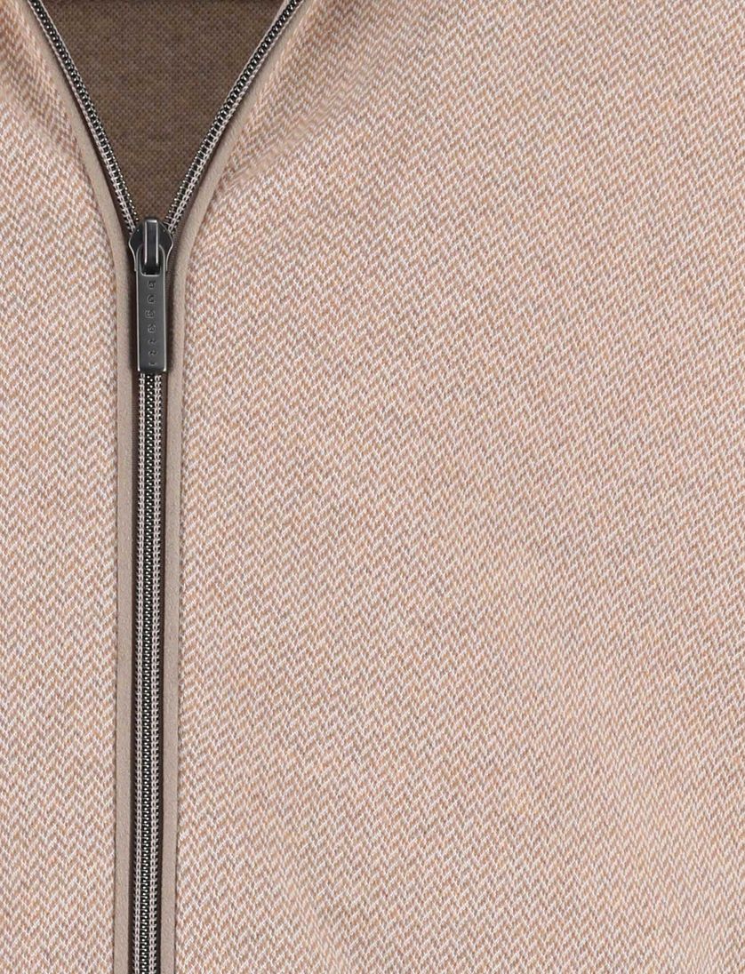 Katoenen vest beige effen wijde fit Bugatti