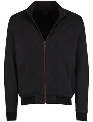 Bugatti Bugatti bruin effen vest wijde fit katoen