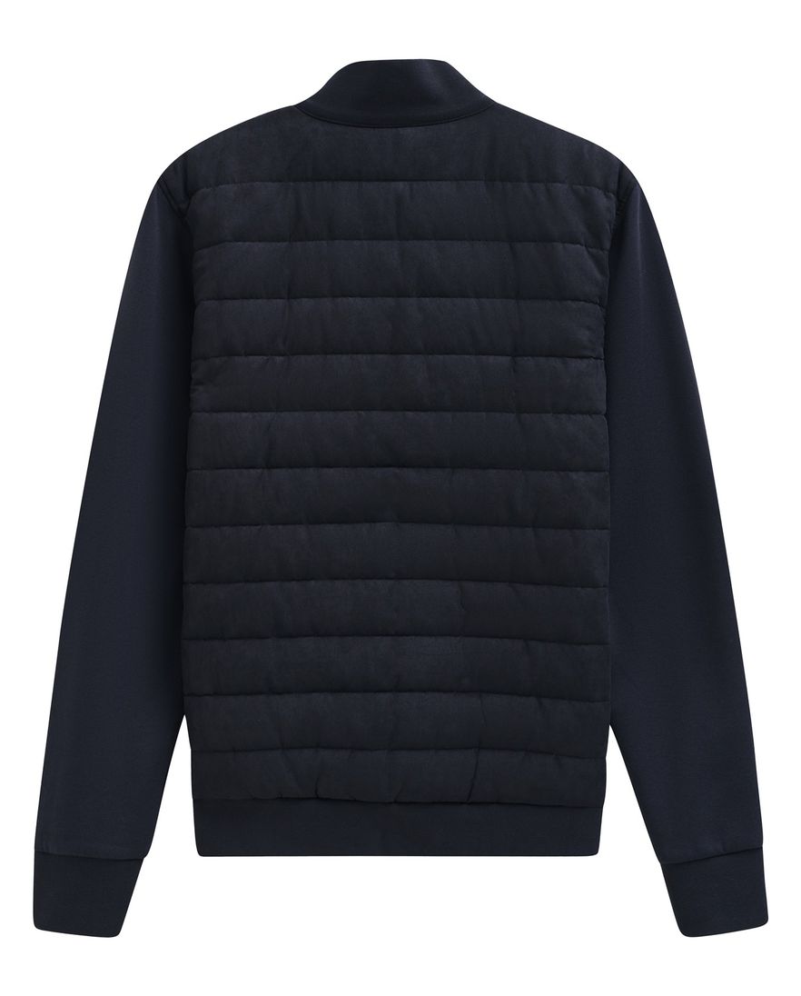 Bugatti vest donkerblauw effen katoen