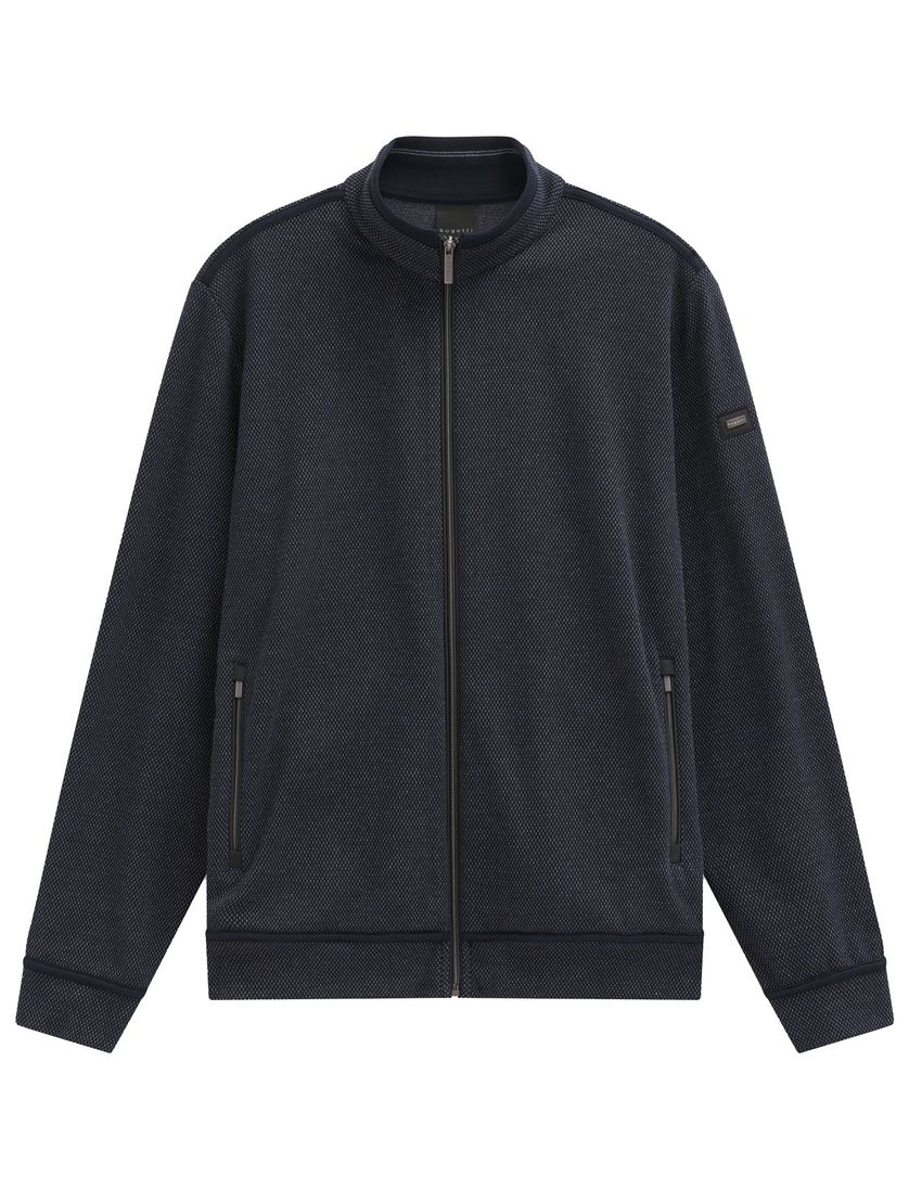 vest Bugatti donkerblauw katoen