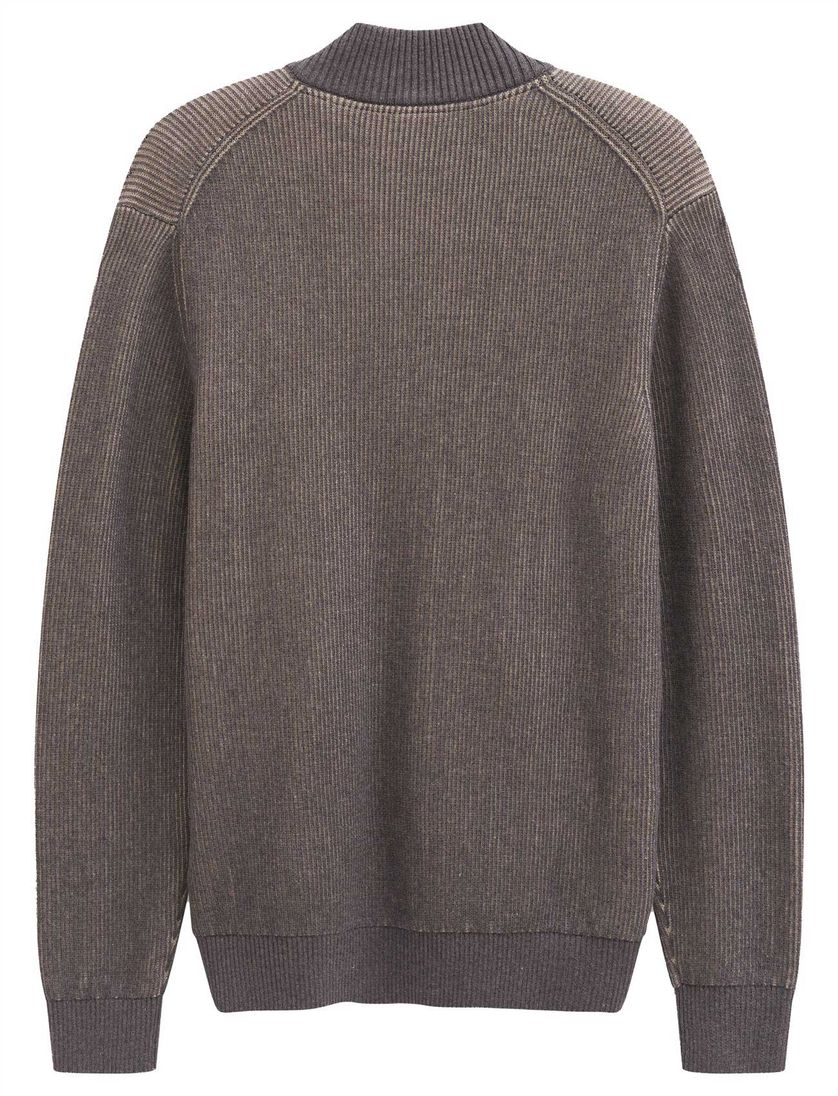 Bugatti vest bruin katoen effen