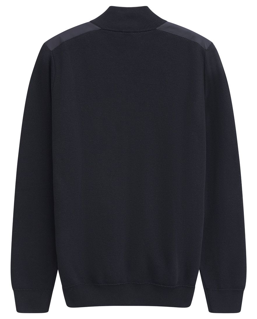 Bugatti vest donkerblauw effen met rits