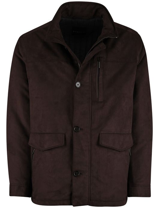 Bugatti winterjas suede bruin