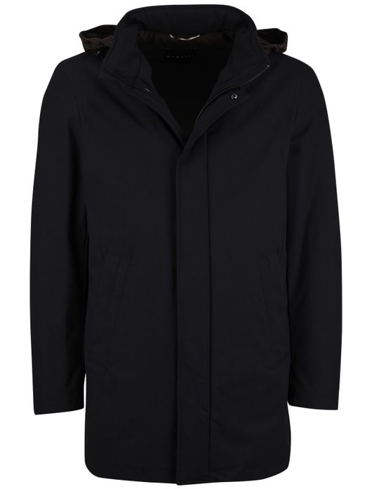 Bugatti winterjas donkerblauw afneembare capuchon