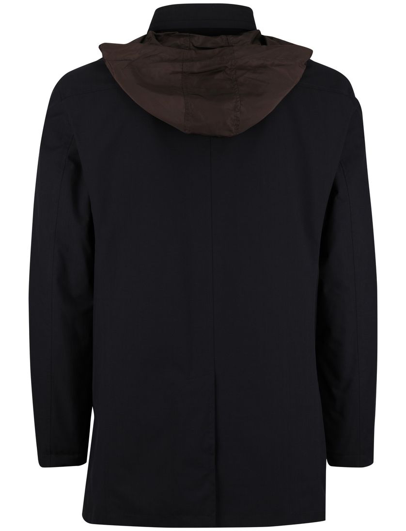 Bugatti winterjas donkerblauw afneembare capuchon polyester