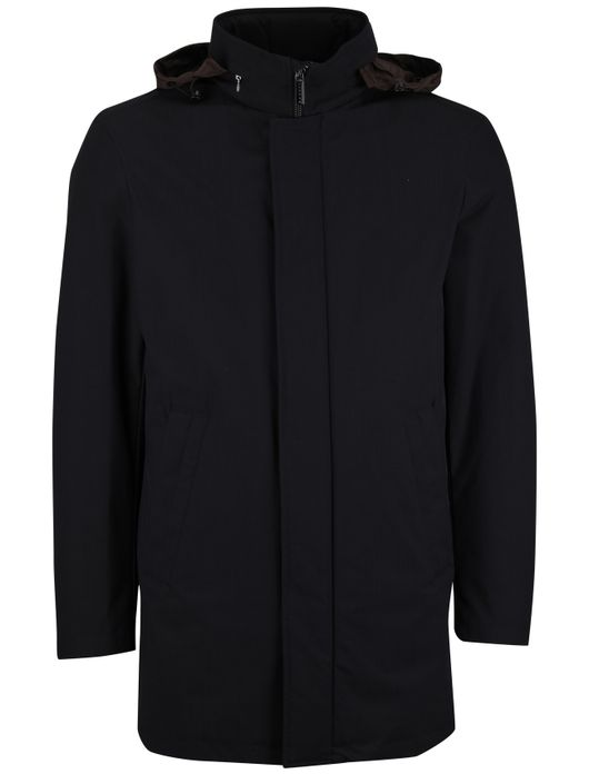 Bugatti winterjas donkerblauw afneembare capuchon