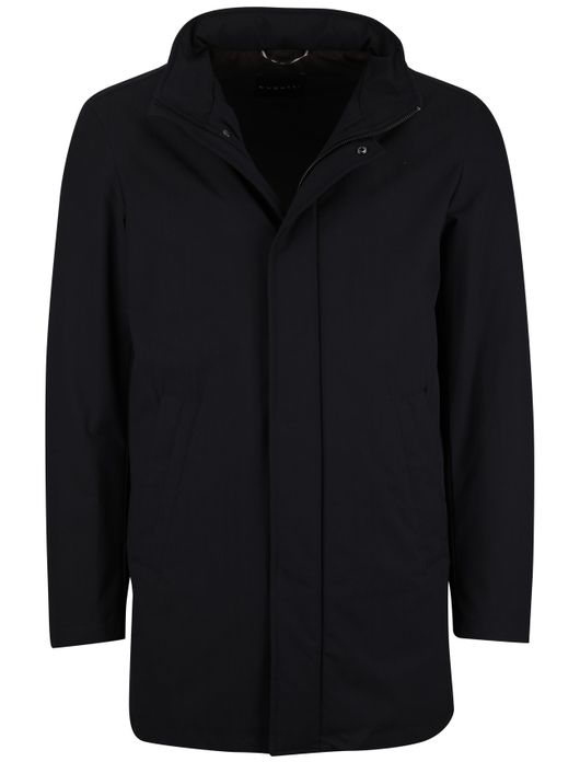 Bugatti winterjas donkerblauw afneembare capuchon