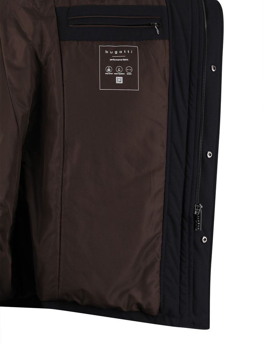 Bugatti winterjas donkerblauw afneembare capuchon polyester