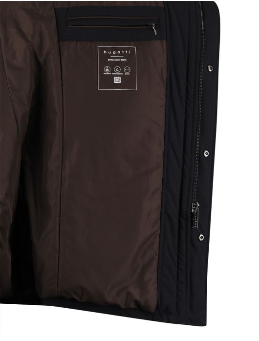 Bugatti winterjas donkerblauw afneembare capuchon