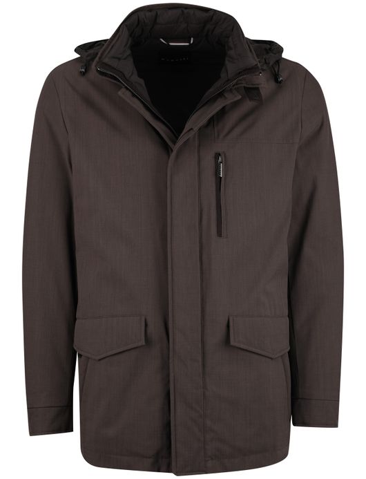 Bugatti winterjas bruin afneembare capuchon