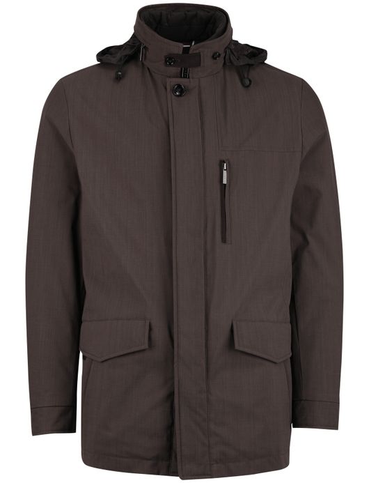 Bugatti winterjas bruin afneembare capuchon