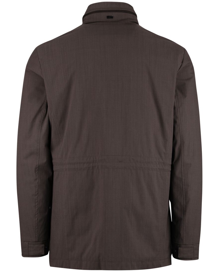 Bugatti winterjas bruin afneembare capuchon effen