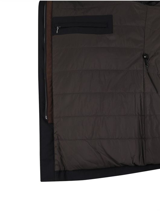 Bugatti Winterjas Donkerblauw capuchon in de kraag