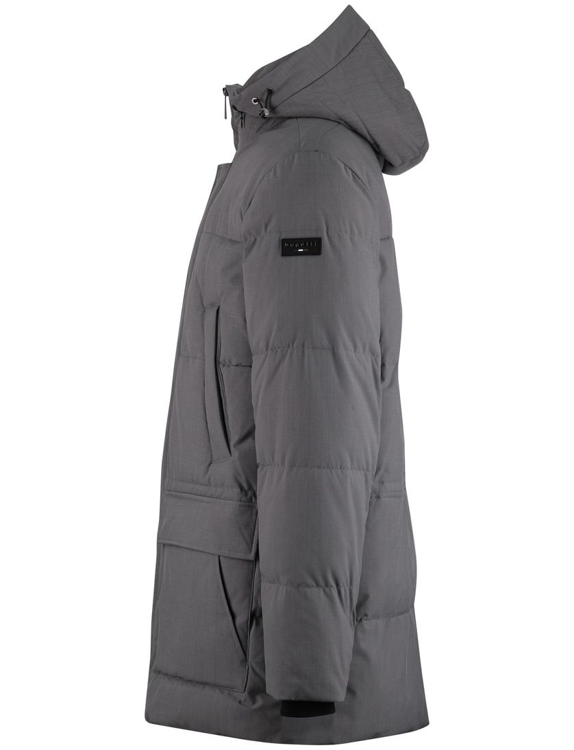 Bugatti winterjas grijs met capuchon