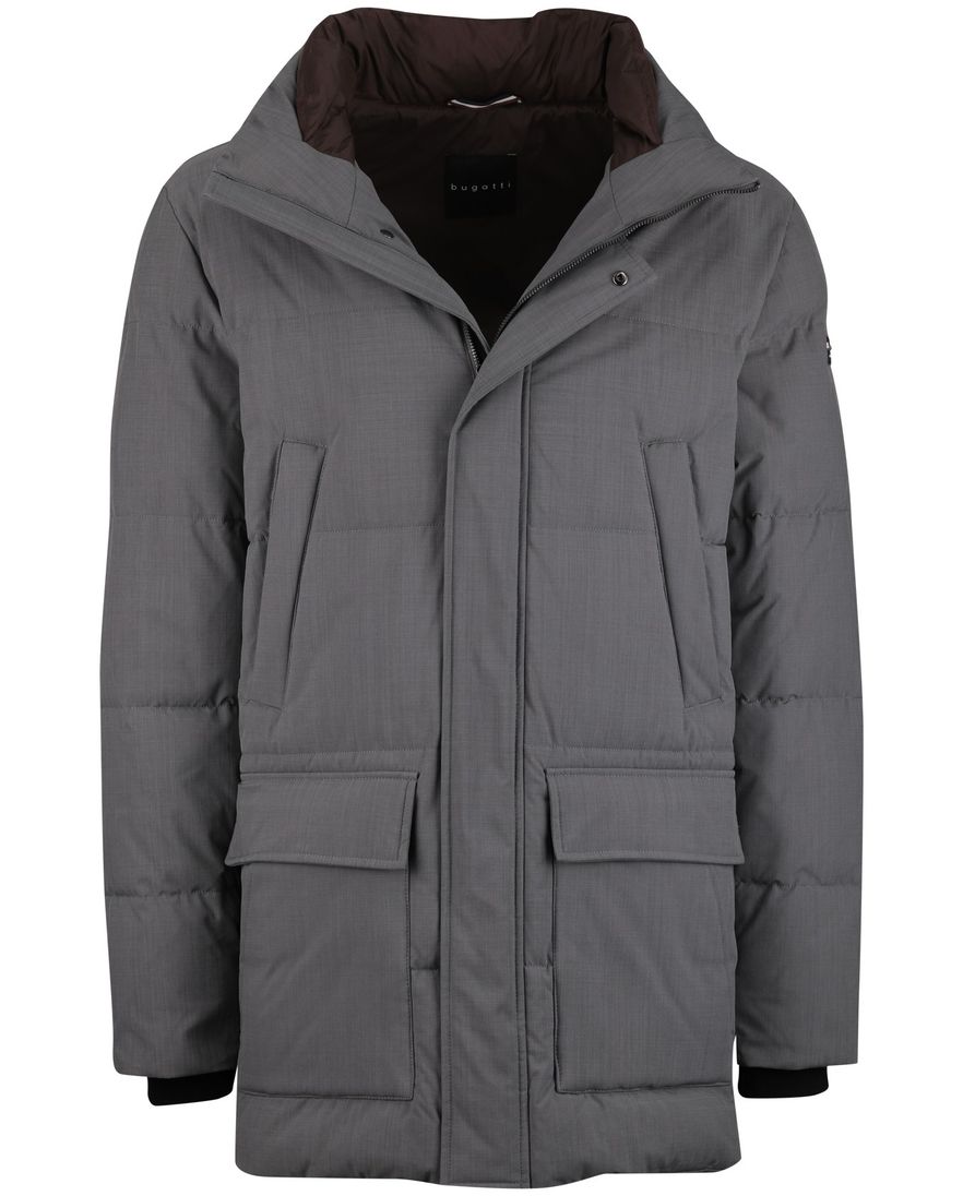 Bugatti winterjas grijs gewatteerd