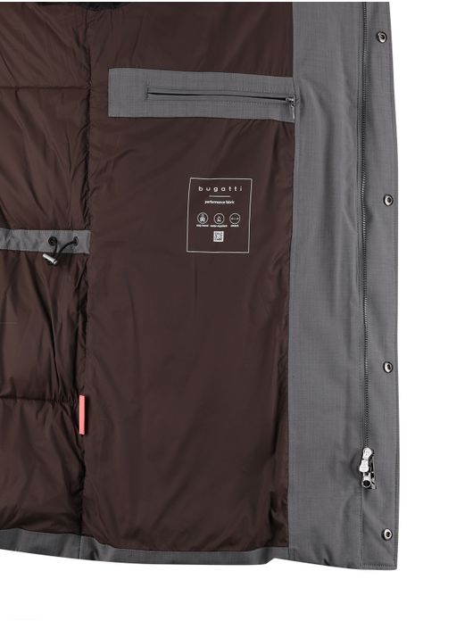 Bugatti winterjas grijs polyester