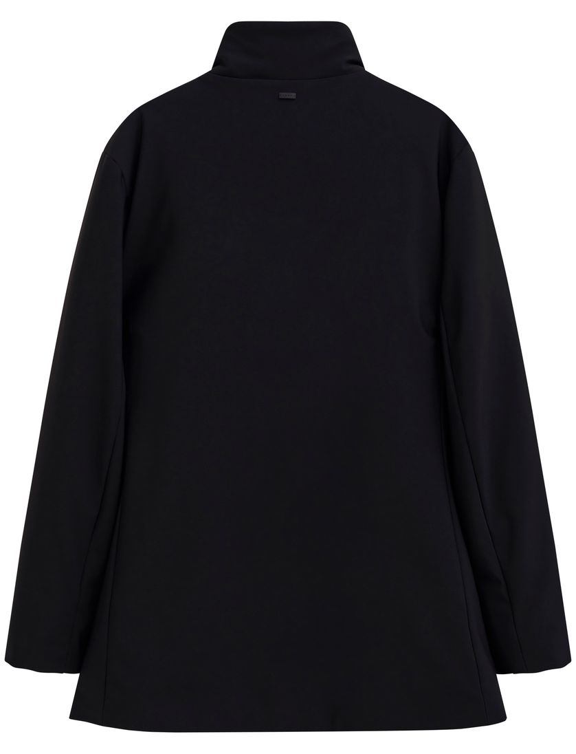 Bugatti jas zwart effen met rits en knopen