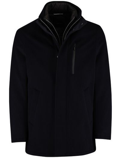 Bugatti Winterjas Bugatti Donkerblauw dubbele rits en knoop