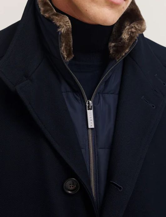 Bugatti winterjas donkerblauw mantel