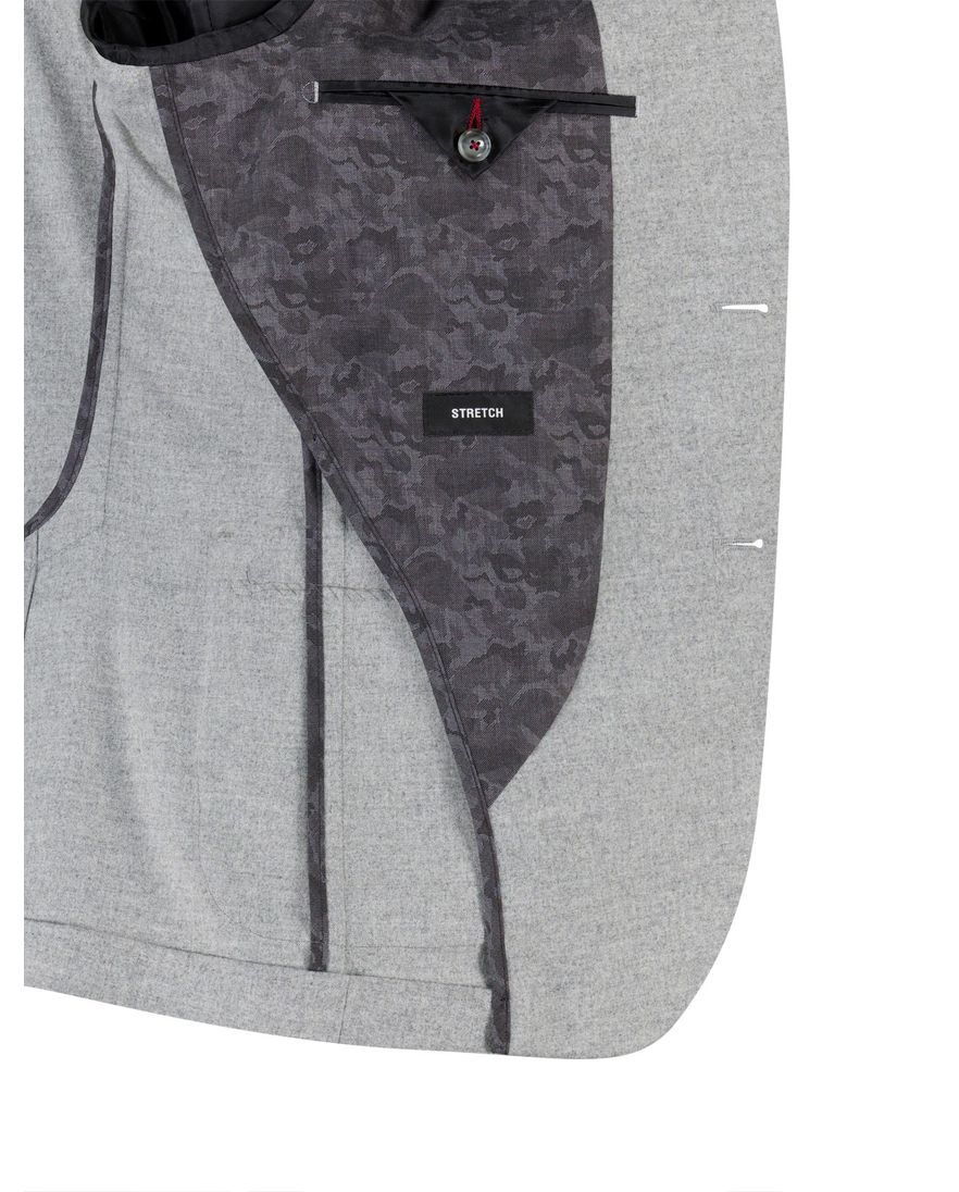 Digel Edward-ST colbert grijs effen normale fit wol