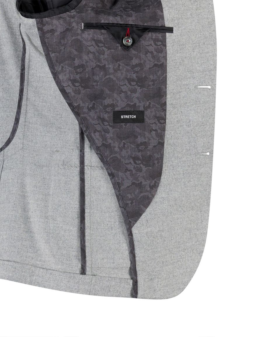 Digel Edward-ST colbert grijs effen normale fit wol