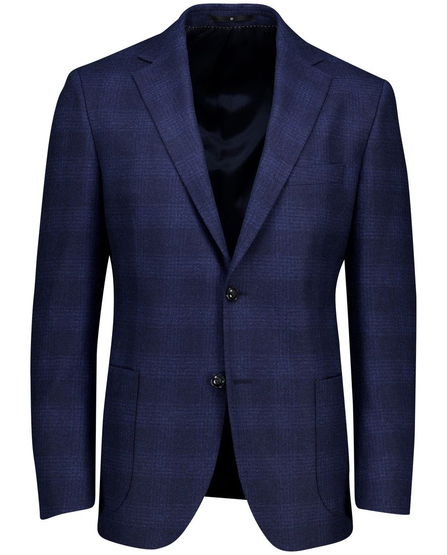 Dressler colbert Eduard normale fit wol donkerblauw