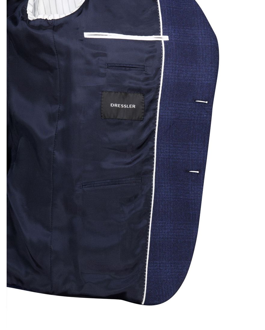 Dressler colbert Eduard normale fit wol donkerblauw