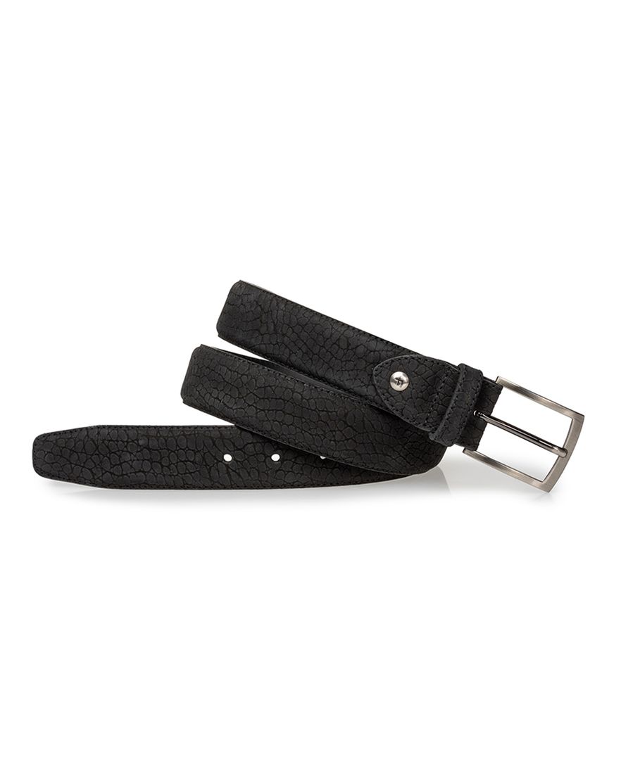 Riem Van Bommel zwart geprint leer