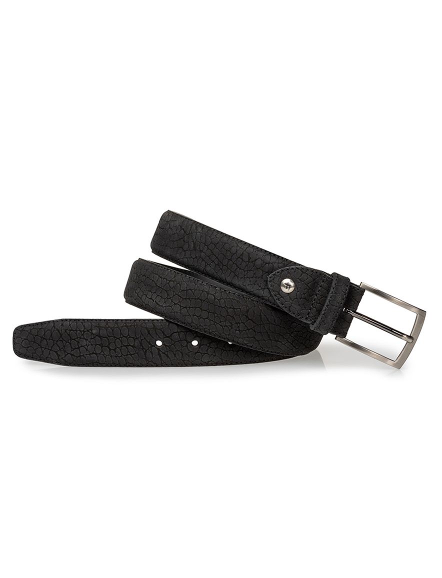 Riem Van Bommel zwart geprint leer