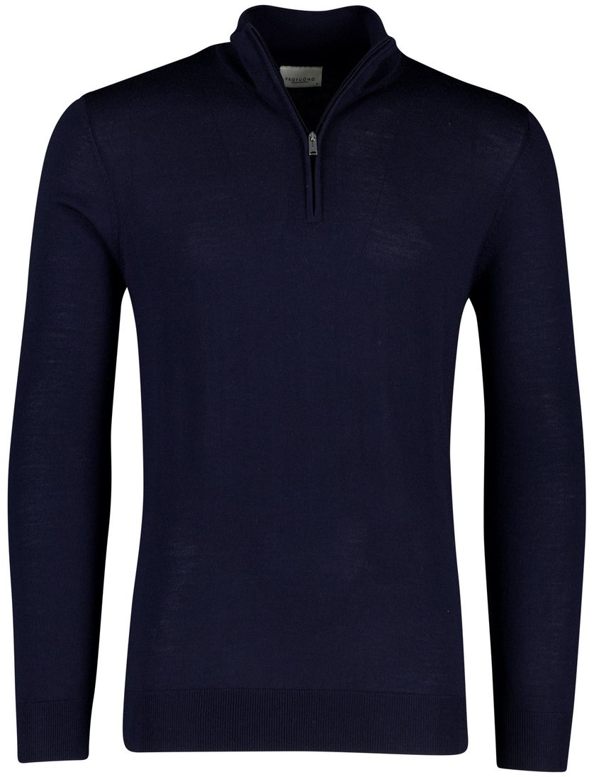 Profuomo half zip trui donkerblauw navy