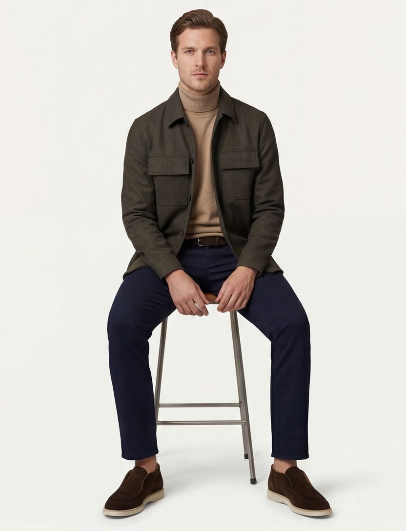 bruin overshirt Profuomo Cutaway Brown