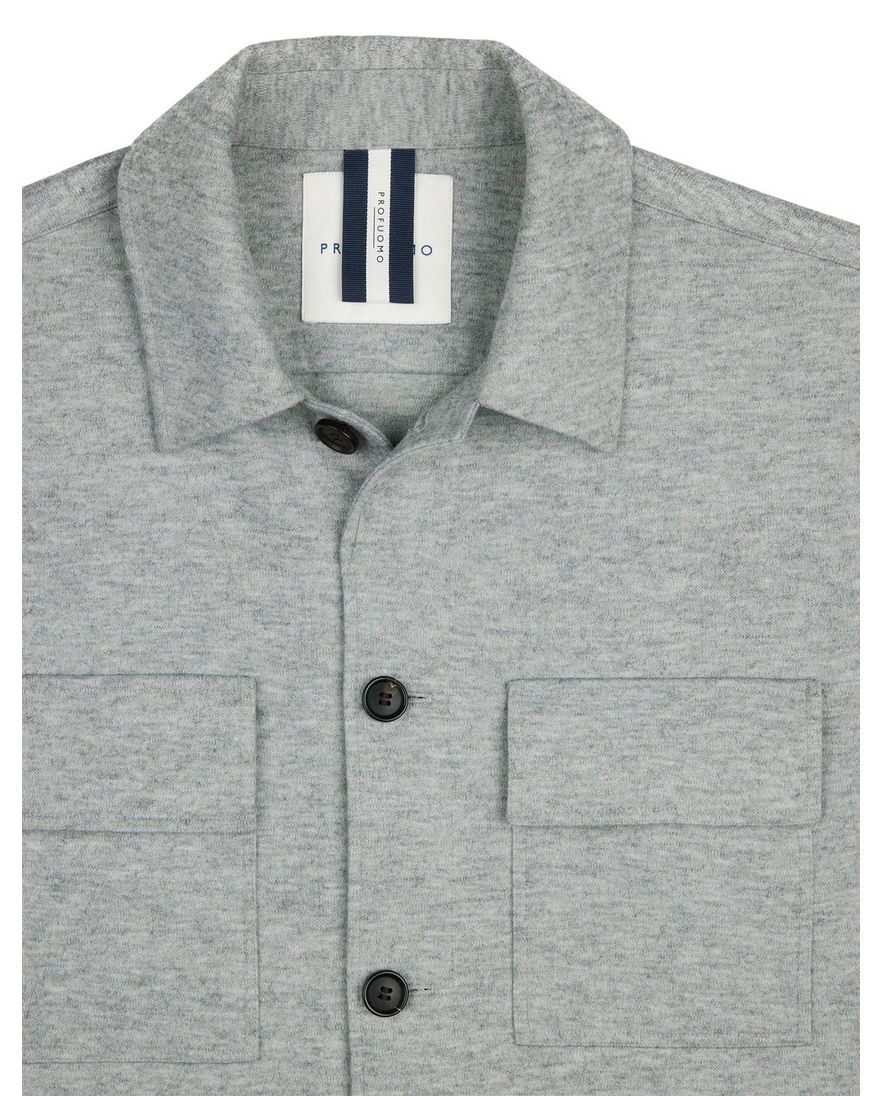 Profuomo Cutaway Grey overshirt grijs