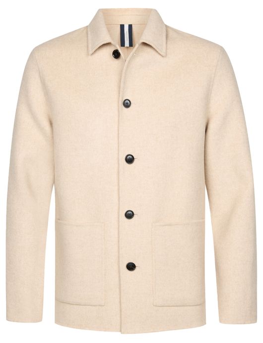 Profuomo overshirt beige knopen