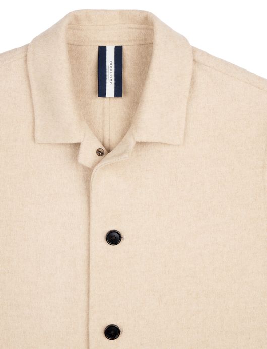 Profuomo overshirt beige knopen