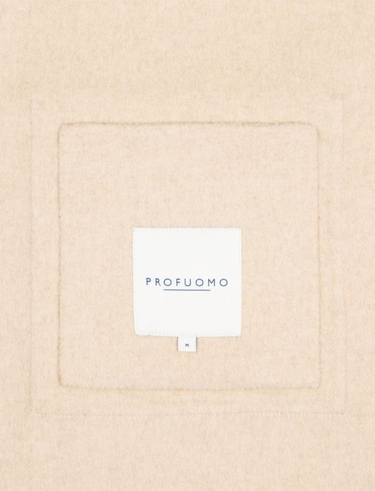 Profuomo overshirt beige knopen