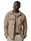 Profuomo overshirt beige normale fit effen