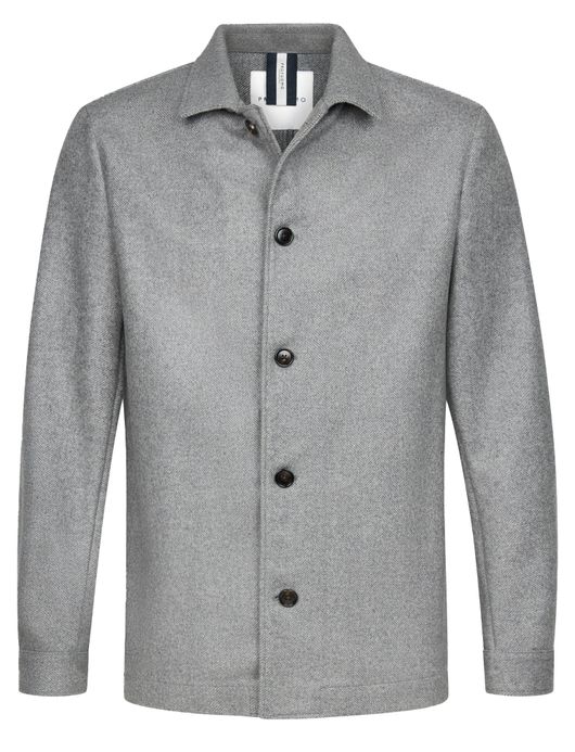 Profuomo overshirt grijs normale fit