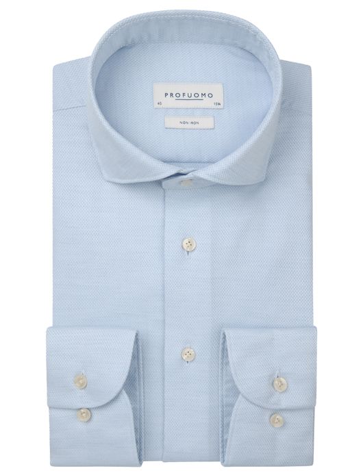 Profuomo overhemd lichtblauw katoen