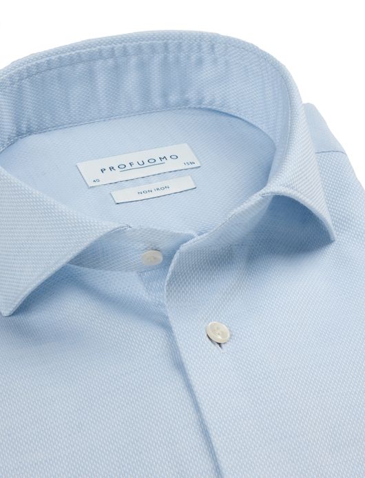 Profuomo overhemd lichtblauw katoen