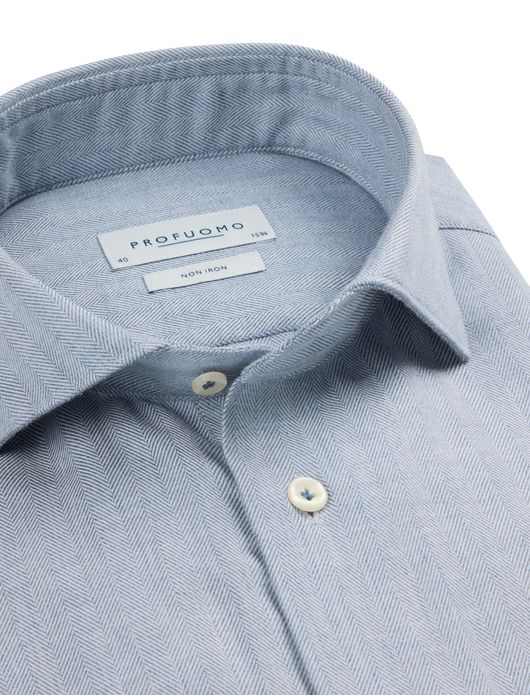 business overhemd blauw Profuomo