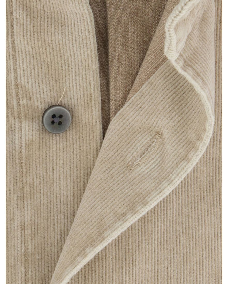 Profuomo overhemd beige corduroy