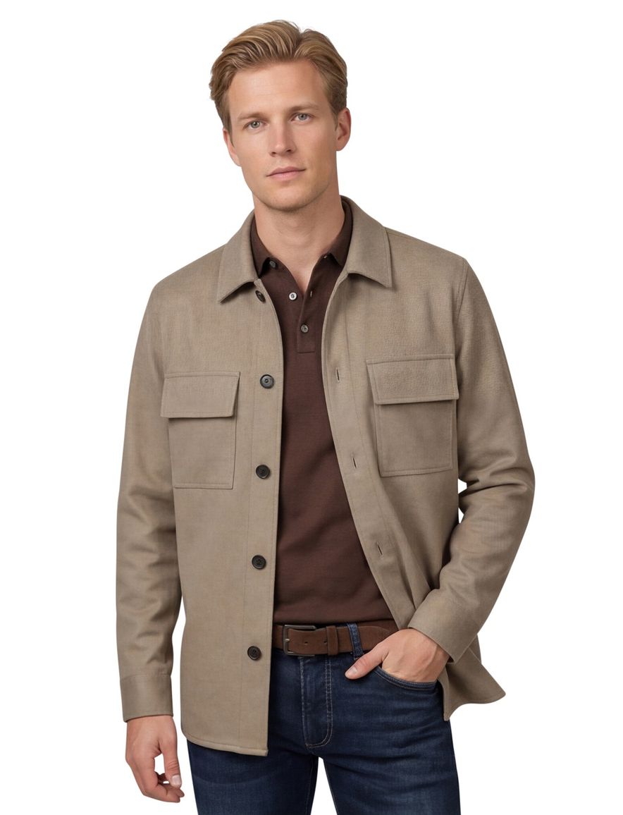Profuomo Cutaway Beige overshirt