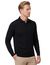 Profuomo polo lange mouw zwart