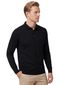 Profuomo polo lange mouw zwart