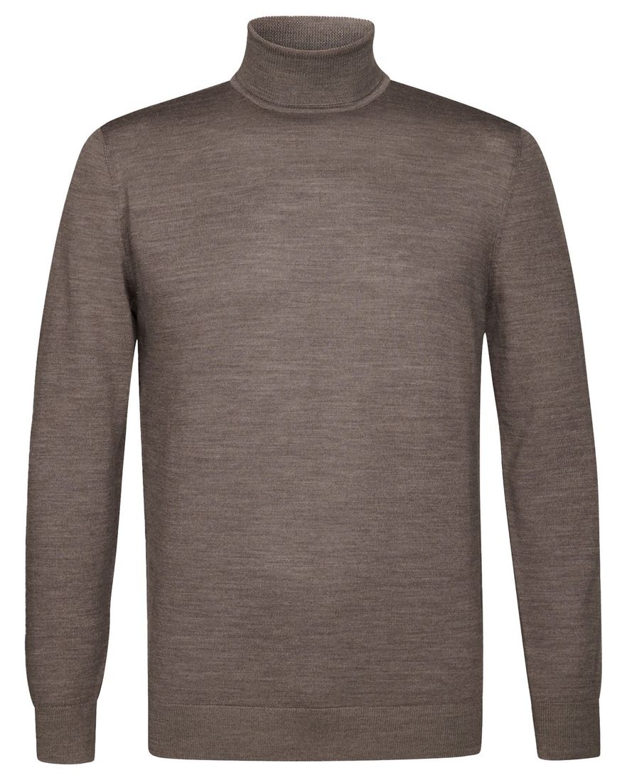 Profuomo roll neck trui taupe