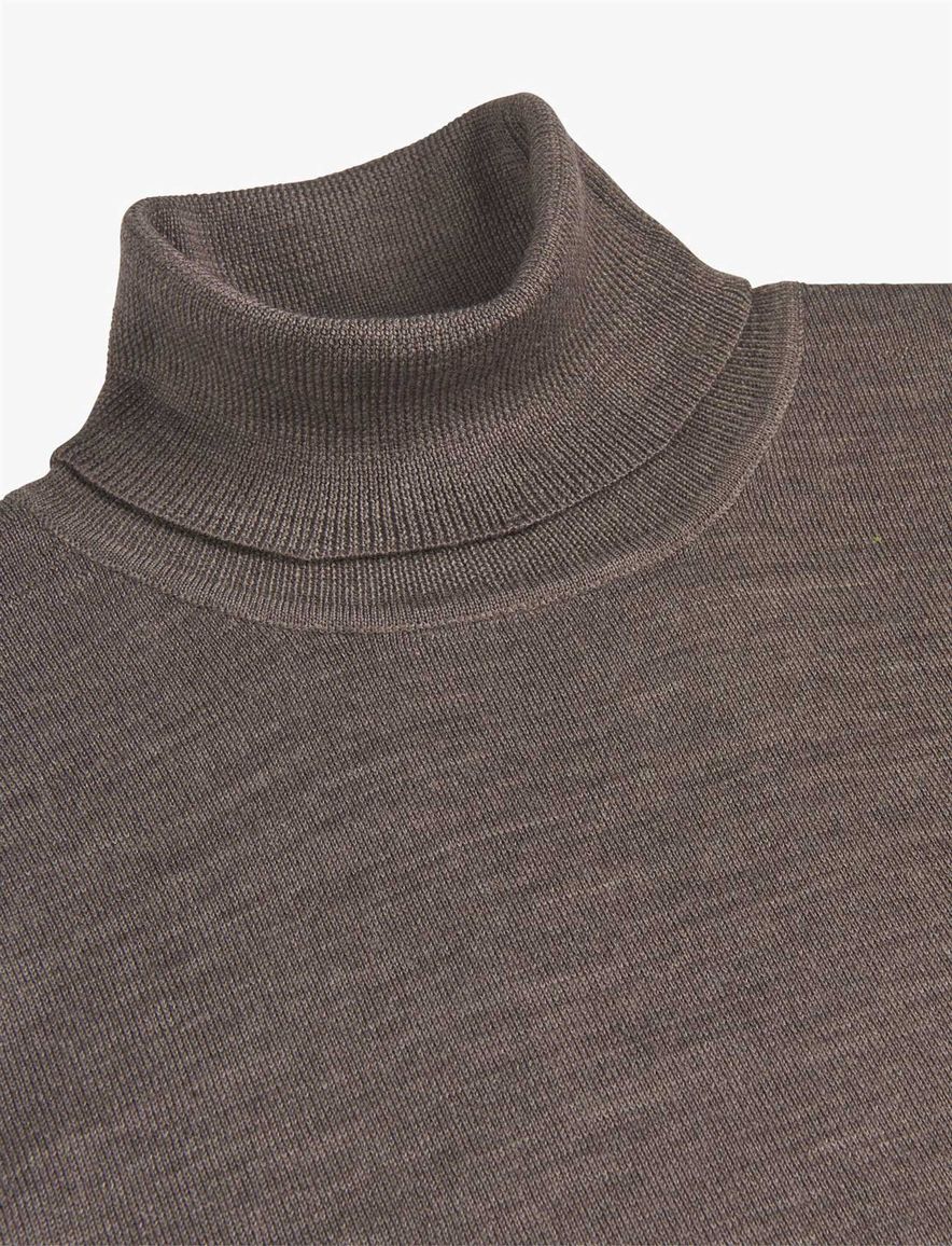 Profuomo roll neck trui taupe