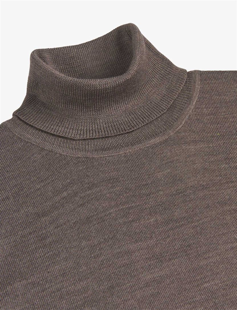 roll neck trui Profuomo taupe